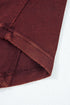Exposed Seam Ribbed Curved Hem Button Cuff Crewneck Long Sleeve Top